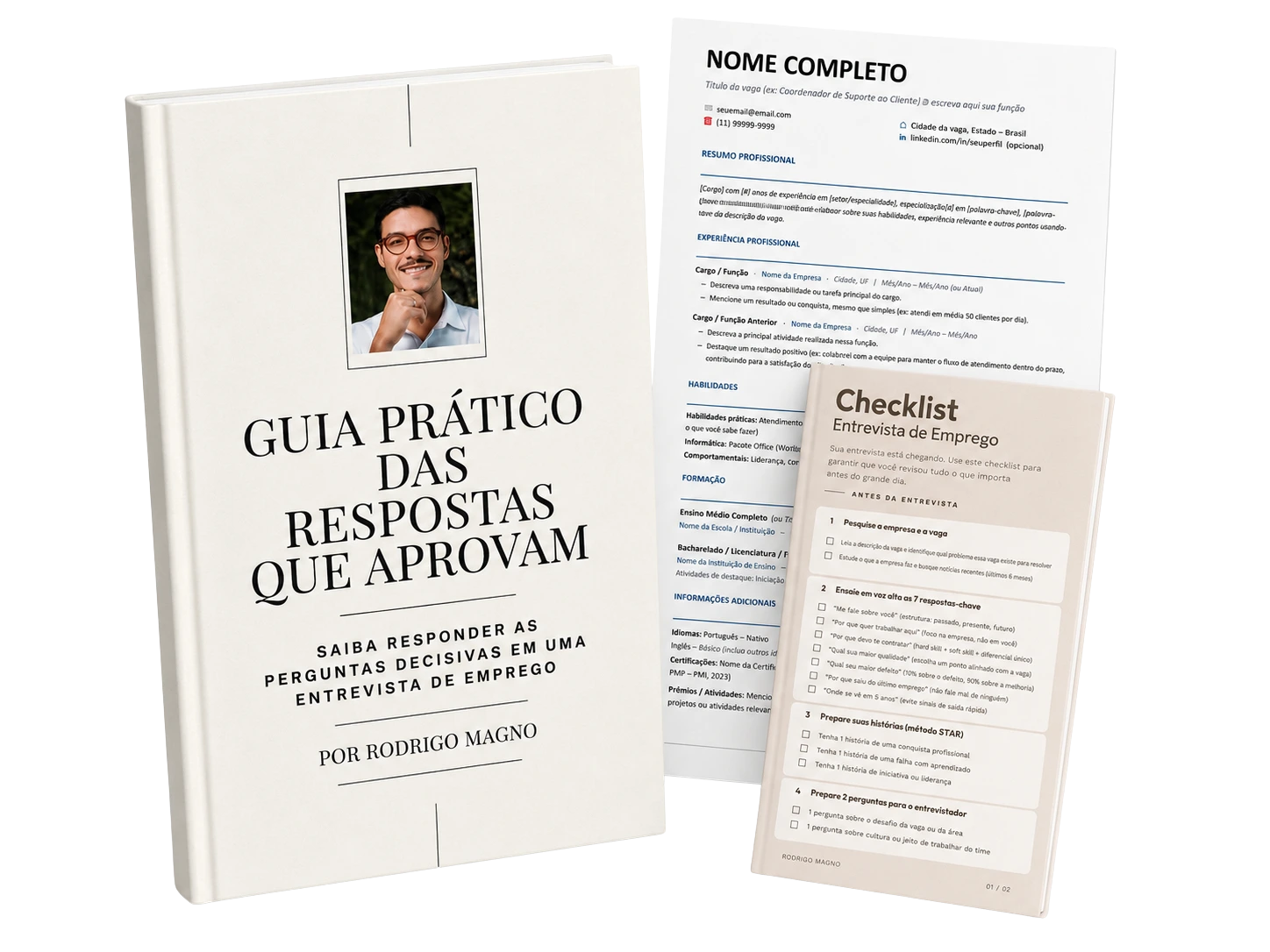 Mockup do Guia Respostas que Aprovam